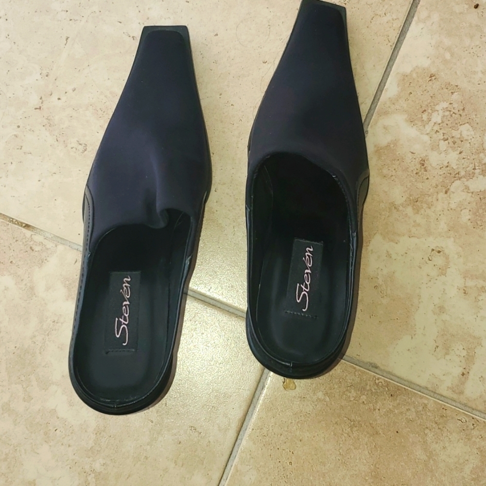 Steven Open Back, Square Toe Mules - image 2